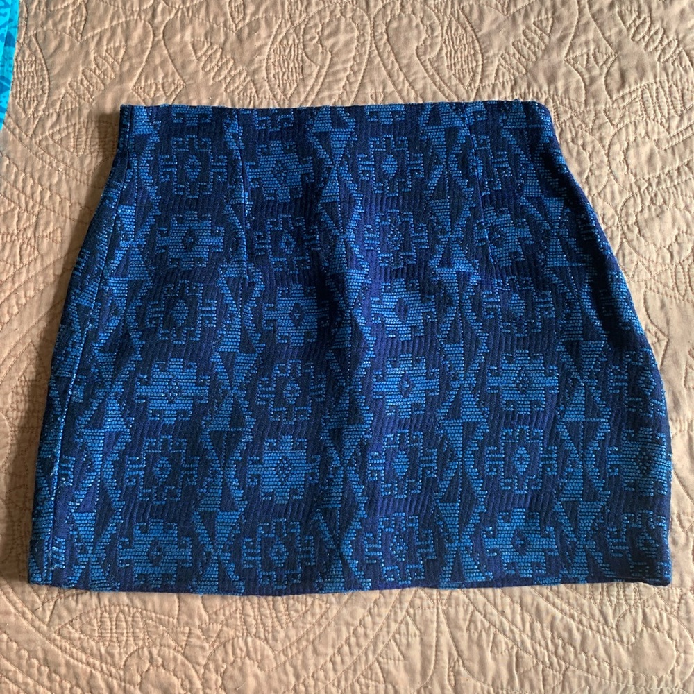 Zara blue Aztec skirt